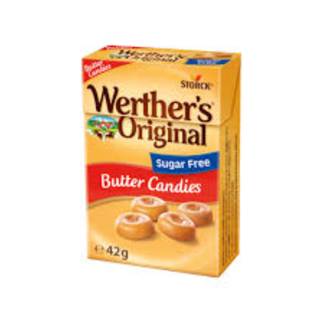 WERTHERS FREE FLIP TOP BUTTER CANDIES 42G